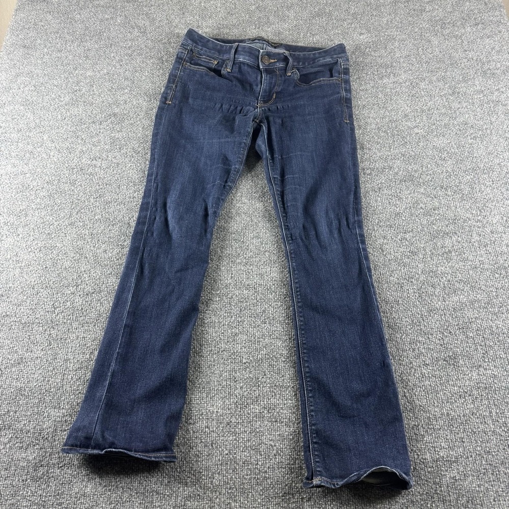 Express Barely Boot Jeans Womens 4S Blue Dark Wash Low Rise Slim Bootcut Stretch